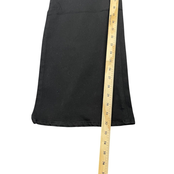 Az Denim Flare Jeans Black Stretch Bell Bottom Comfort 20W Slimming Curvy Boot - Picture 2 of 10